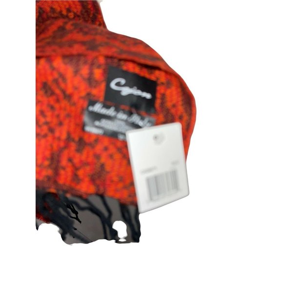 Cejon Italian Acrylic Red Python Print Scarf - Picture 9 of 10